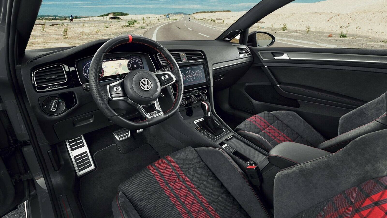 VW Golf GTI TCR Interior Fabric Diamond Striped - £43.00 / Metre