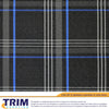 Load image into Gallery viewer, Laminated Tartan Upholstery Fabric TrimSupplies BLUE 1 METRE 