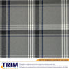 Load image into Gallery viewer, Laminated Tartan Upholstery Fabric TrimSupplies LIGHT GREY 1 METRE 